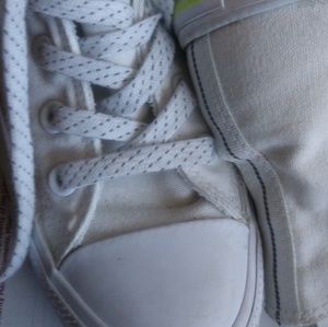 💕All white Men sz 5 Women 7 Converse